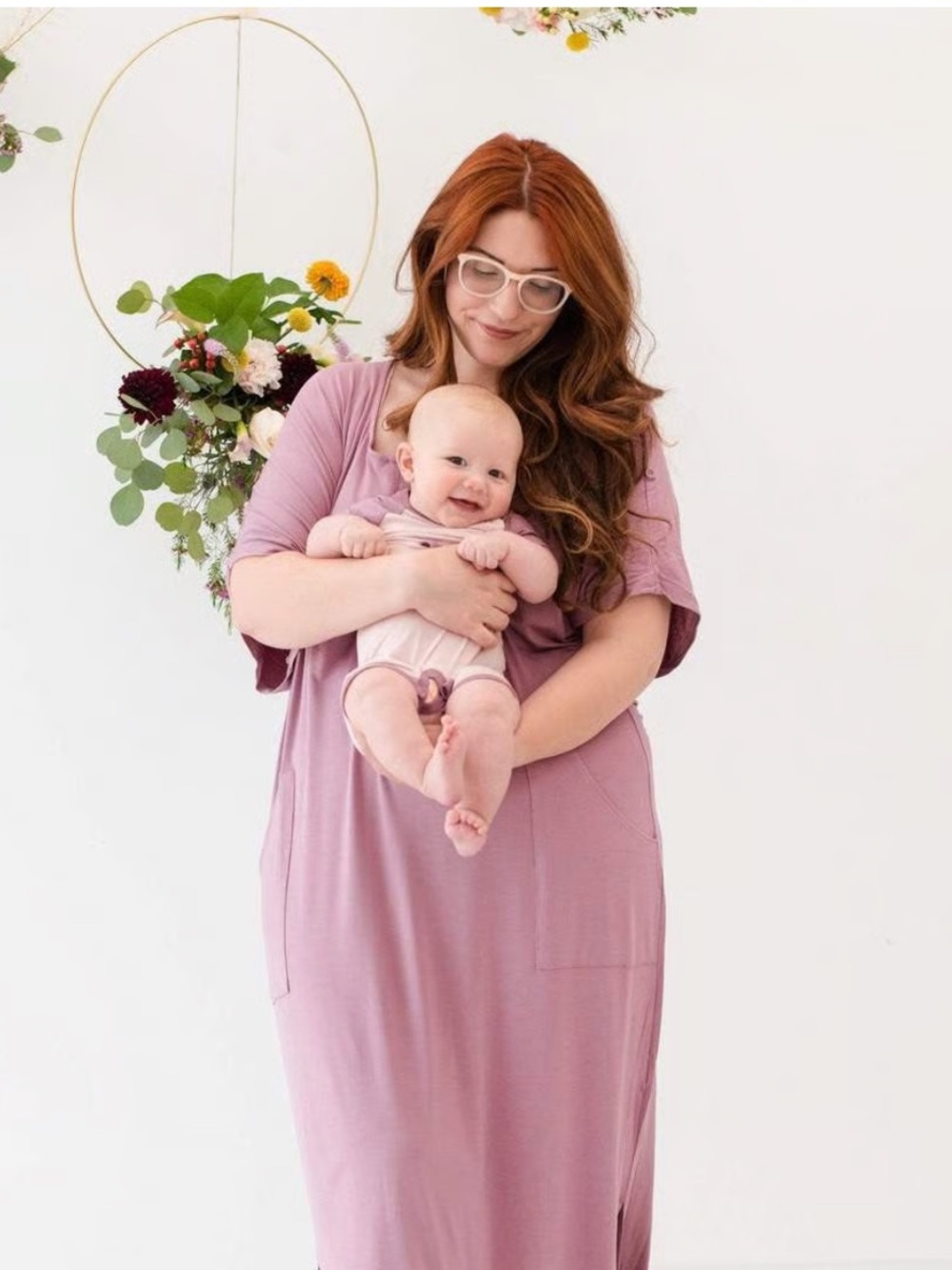 Kyte BABY women’s lounge maxi dress in Mulberry, S, EUC
